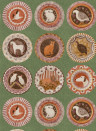 GP & J Baker Wallpaper Robina's Dinner Party - Green