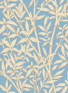 Cole & Son Wallpaper Bamboo Forest - Buttercup Yellow on Cornflower Blue