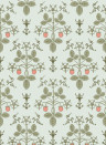 Cole & Son Papier peint Strawberry - Duck Egg