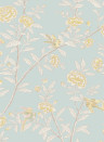 Cole & Son Wallpaper Roseberry with Birds - Powder Blue