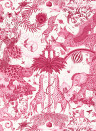Clarke & Clarke Wallpaper Paradise Lost - Berry