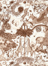 Clarke & Clarke Wallpaper Paradise Lost - Sepia
