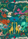Clarke & Clarke Wallpaper Paradise Lost - Teal