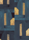 Eijffinger Carta da parati panoramica Painted Patina - Golden Blue