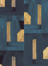 Eijffinger Mural Painted Patina - Golden Blue