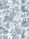 Josephine Munsey Wallpaper Islet Hoping Toile - Blue