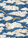 Josephine Munsey Tapete Cumulus Luna - Bright Blue