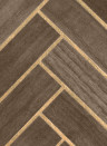 CMO Paris Wallpaper Bois Chevron - Tabac Or