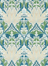 Morris & Co Wallpaper Helena - Indigo/ Forest
