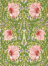 Morris & Co Wallpaper Pimpernel - Sap Green/ Strawberry