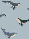 studio ditte Wallpaper Whale / Walvis - Light Blue / Lichtblauw