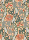 Morris & Co Carta da parati Cornflower - Russet/ Teal