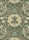 Morris & Co Carta da parati Daisy & Oak - Sage/ Forest