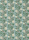 Morris & Co Carta da parati Peony Trellis - Soft Blue/ Nettle