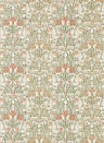 Morris & Co Wallpaper Oak & Blossom - Chestnut/ Primrose