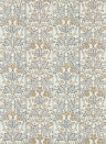 Morris & Co Wallpaper Oak & Blossom - Mineral Blue/ Linen