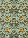 Morris & Co Tapete Woodbell & Anemone - Bayleaf/ Manilla