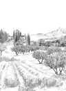 Isidore Leroy Papier peint panoramique Provence - Grisaille Panel B