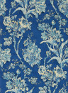 Sanderson Wallpaper Fringed Tulip Toile - Smalt
