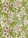 Morris & Co Tapete Leicester - Sour Green/ Plum