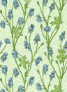 Morris & Co Wallpaper Monkshood - Cobalt/ Goblin Green