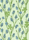 Morris & Co Papier peint Monkshood - Cobalt/ Goblin Green