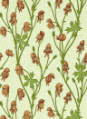 Morris & Co Papier peint Monkshood - Tangerine/ Sage