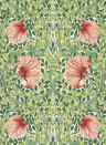 Morris & Co Wallpaper Pimpernel - Shamrock/ Watermelon