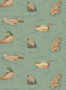 Mulberry Home Wallpaper Duck Pond - Teal