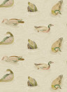Mulberry Home Wallpaper Duck Pond - Emerald/ Stone