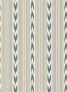Mulberry Home Wallpaper Newport Stripe - Blue/ Red