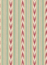 Mulberry Home Wallpaper Newport Stripe - Red/ Green