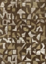 Coordonné Papier peint panoramique Woodblock - Gold