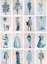Cole & Son Carta da parati Couture Carousel - China Blue Pearl