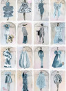 Cole & Son Carta da parati Couture Carousel with Windows - China Blue Pearl