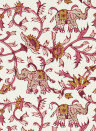Clarke & Clarke Wallpaper Hathi - Raspberry