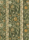 Josephine Munsey Tapete Potter Stripe - Green and Orange