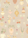 Majvillan Wallpaper Floral Daiquiri - Misty Gray