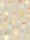 Majvillan Wallpaper Floral Daiquiri XL - Morning Haze Blue