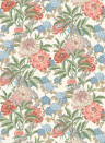GP & J Baker Tapete Summer Peony - Red/ Green