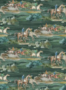 Mulberry Home Carta da parati Morning Gallop - Teal