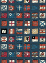Mulberry Home Wallpaper Naval Ensigns - Indigo/ Red