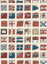 Mulberry Home Wallpaper Naval Ensigns - Red/ Blue