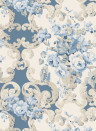 Mulberry Home Wallpaper Floral Rococo - Blue