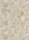 Mulberry Home Wallpaper Floral Rococo - Aqua
