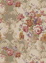 Mulberry Home Wallpaper Floral Rococo - Red/ Plum
