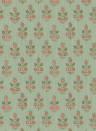 GP & J Baker Wallpaper Poppy Sprig - Aqua/ Blush