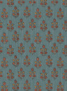 GP & J Baker Wallpaper Poppy Sprig - Denim