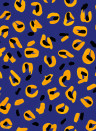 Tres Tintas Carta da parati Funky Leopard - Blue