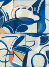 Tres Tintas Carta da parati panoramica Giant Abstract - Blue